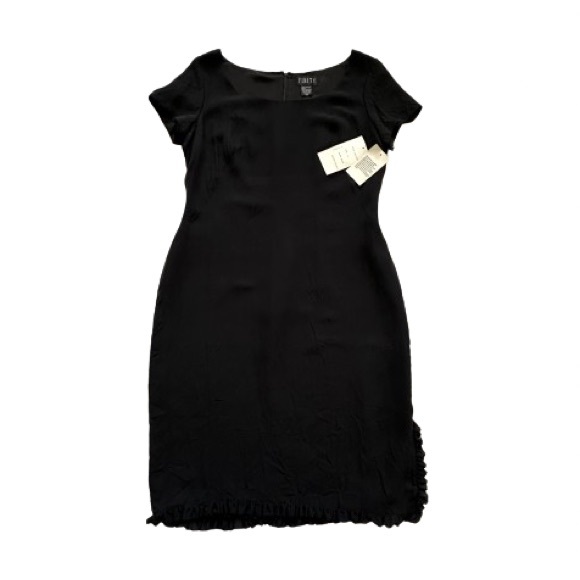 100% Silk Finity Short Sleeve Ruffle Hem Cocktail Dress Size 14 BNWT - Picture 13 of 13